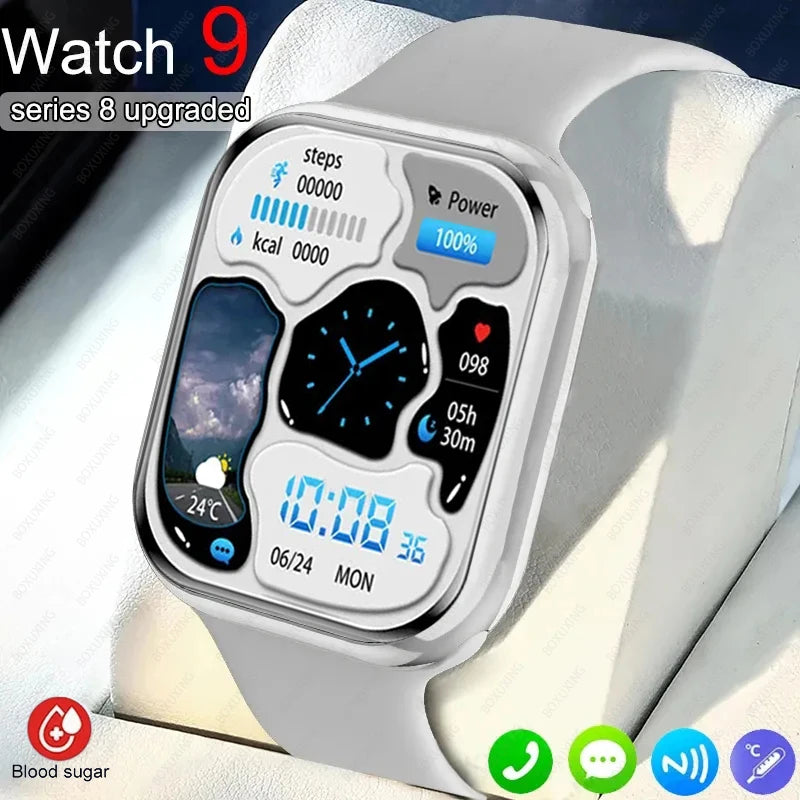 Smartwatch Ultra Série 9 2024, Novo Relógio Inteligente à Prova D'água, Carregamento Sem Fio 2.05 Polegada Tela iw9